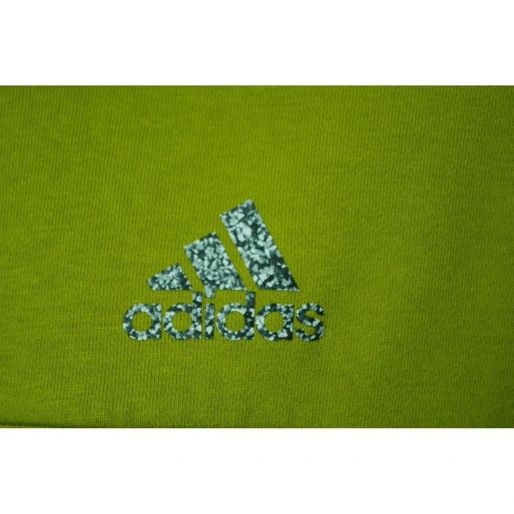 Adidas Men's Large Pullover Hoodie Lime Green Chartreuse Logo Sweatshirt